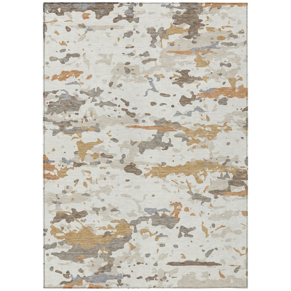 Machine Washable Indoor/Outdoor Chantille ACN2595 Ivory 5' x 7'6" Rug. Picture 1