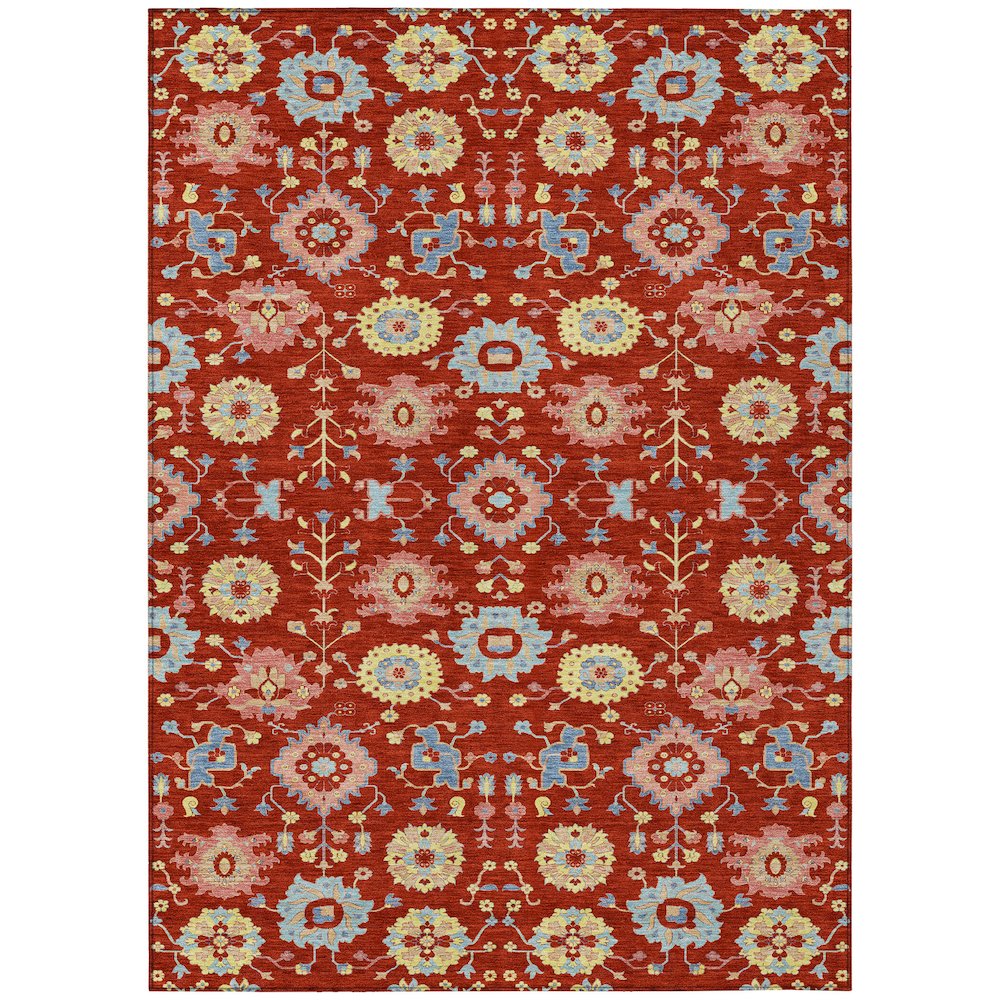 Machine Washable Indoor/Outdoor Chantille ACN2610 Red 5' x 7'6" Rug. Picture 1