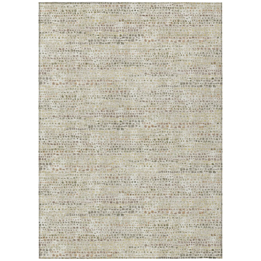 Machine Washable Indoor/Outdoor Chantille ACN2641 Ivory 5' x 7'6" Rug. Picture 1