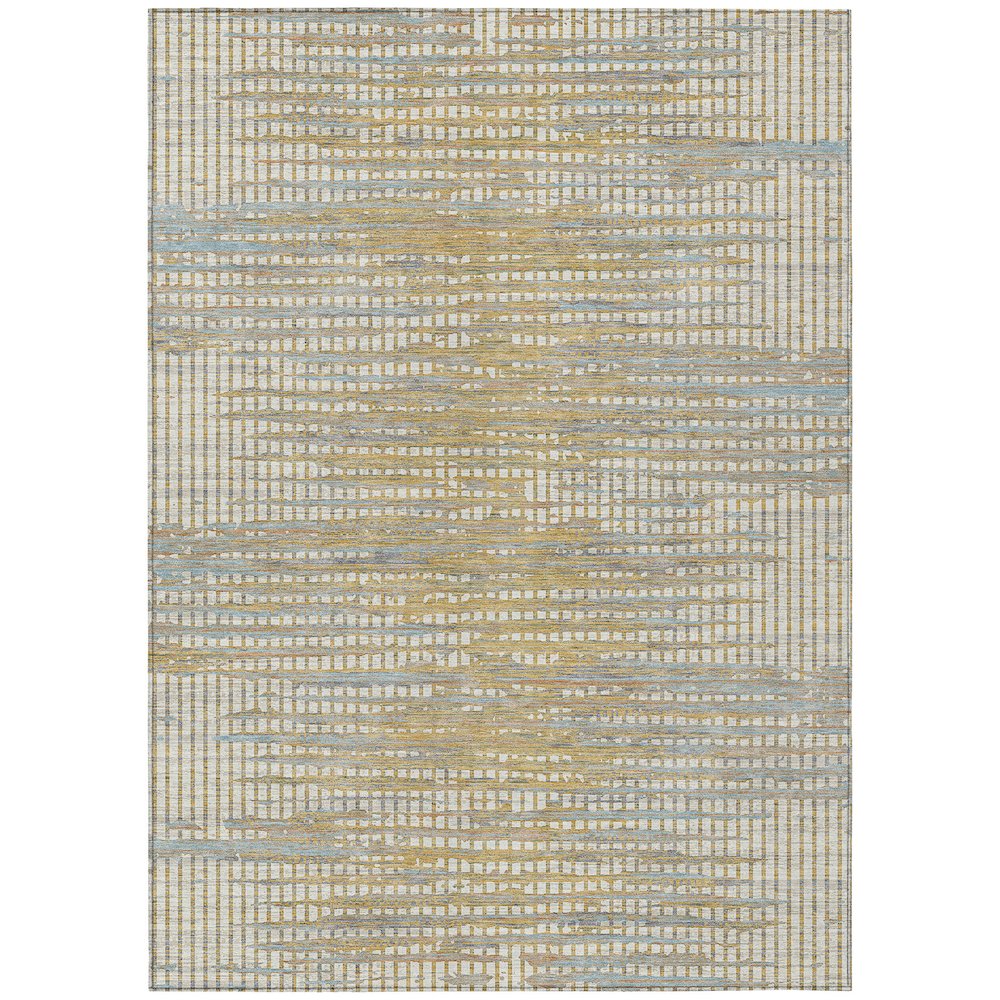 Machine Washable Indoor/Outdoor Chantille ACN2642 Ivory 5' x 7'6" Rug. Picture 1