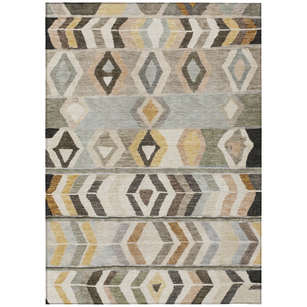 Machine Washable Indoor/Outdoor Chantille ACN2721 Gray 8' x 10' Rug. Picture 1