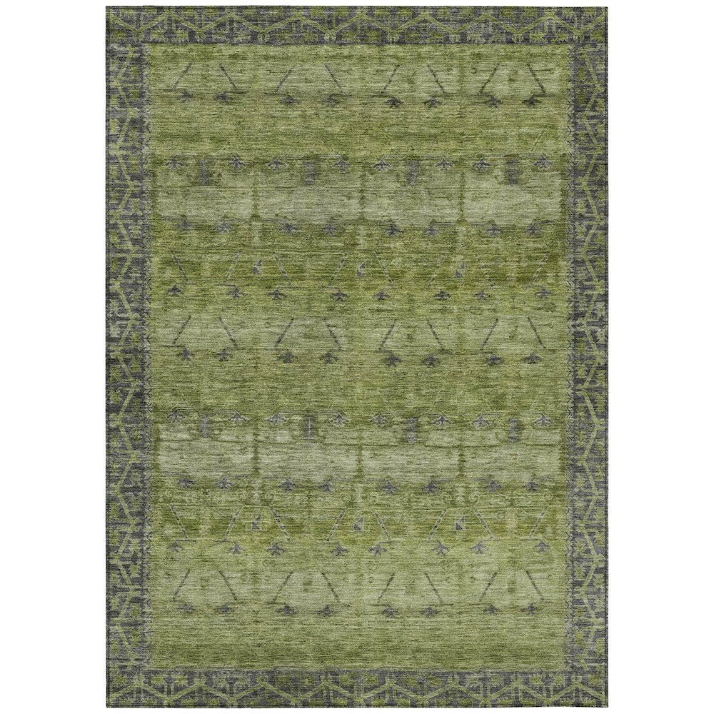 Machine Washable Indoor/Outdoor Chantille ACN2724 Green 8' x 10' Rug. Picture 1