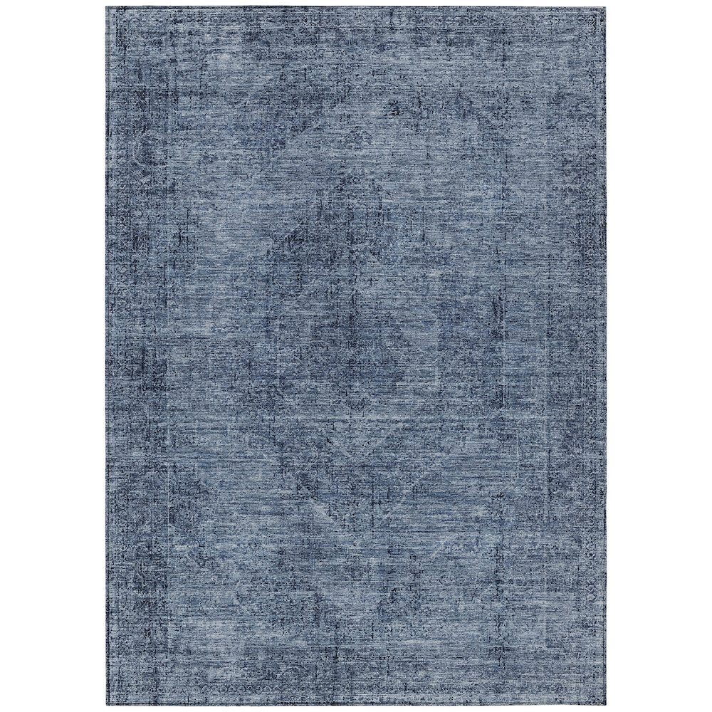 Machine Washable Indoor/Outdoor Chantille ACN2726 Blue 8' x 10' Rug. Picture 1