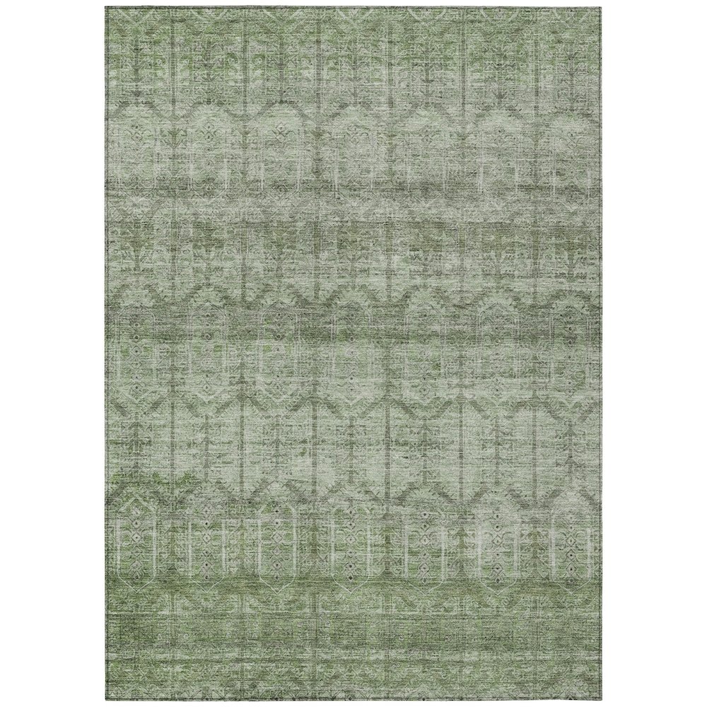 Machine Washable Indoor/Outdoor Chantille ACN2728 Green 8' x 10' Rug. Picture 1