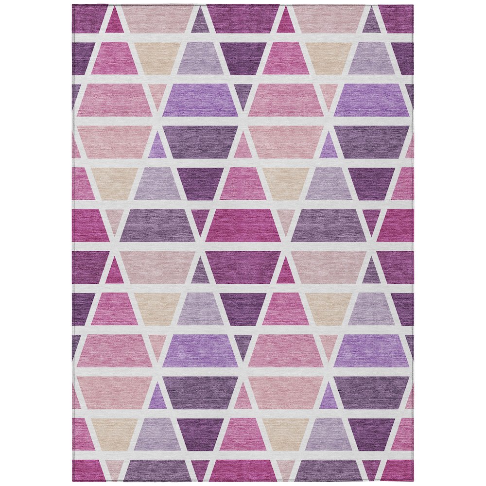 Machine Washable Indoor/Outdoor Chantille ACN2732 Pink 8' x 10' Rug. Picture 1