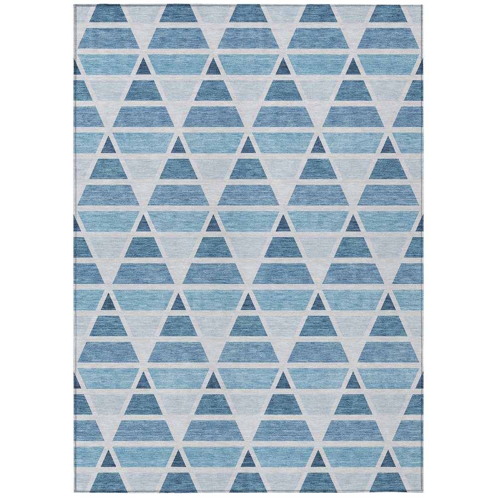 Machine Washable Indoor/Outdoor Chantille ACN2734 Blue 8' x 10' Rug. Picture 1