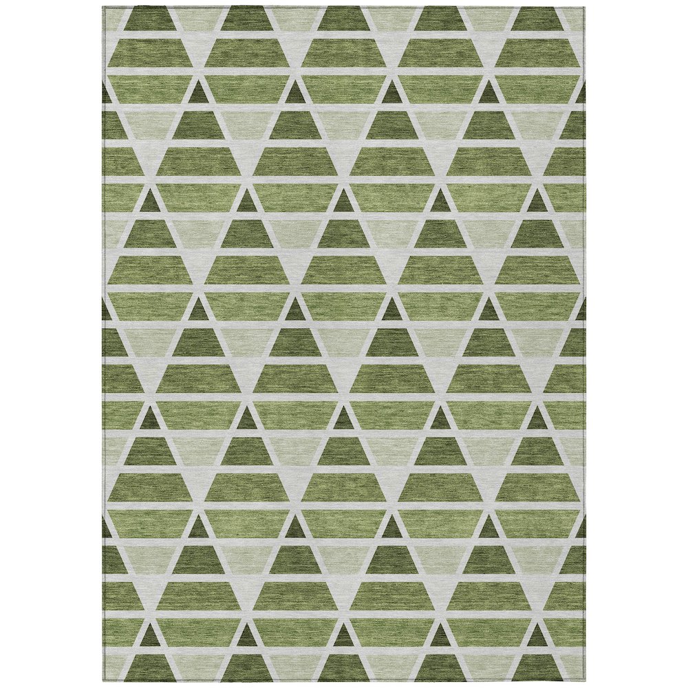 Machine Washable Indoor/Outdoor Chantille ACN2734 Green 8' x 10' Rug. Picture 1