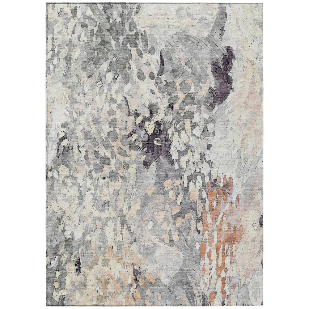 Machine Washable Indoor/Outdoor Chantille ACN2736 Gray 8' x 10' Rug. Picture 1