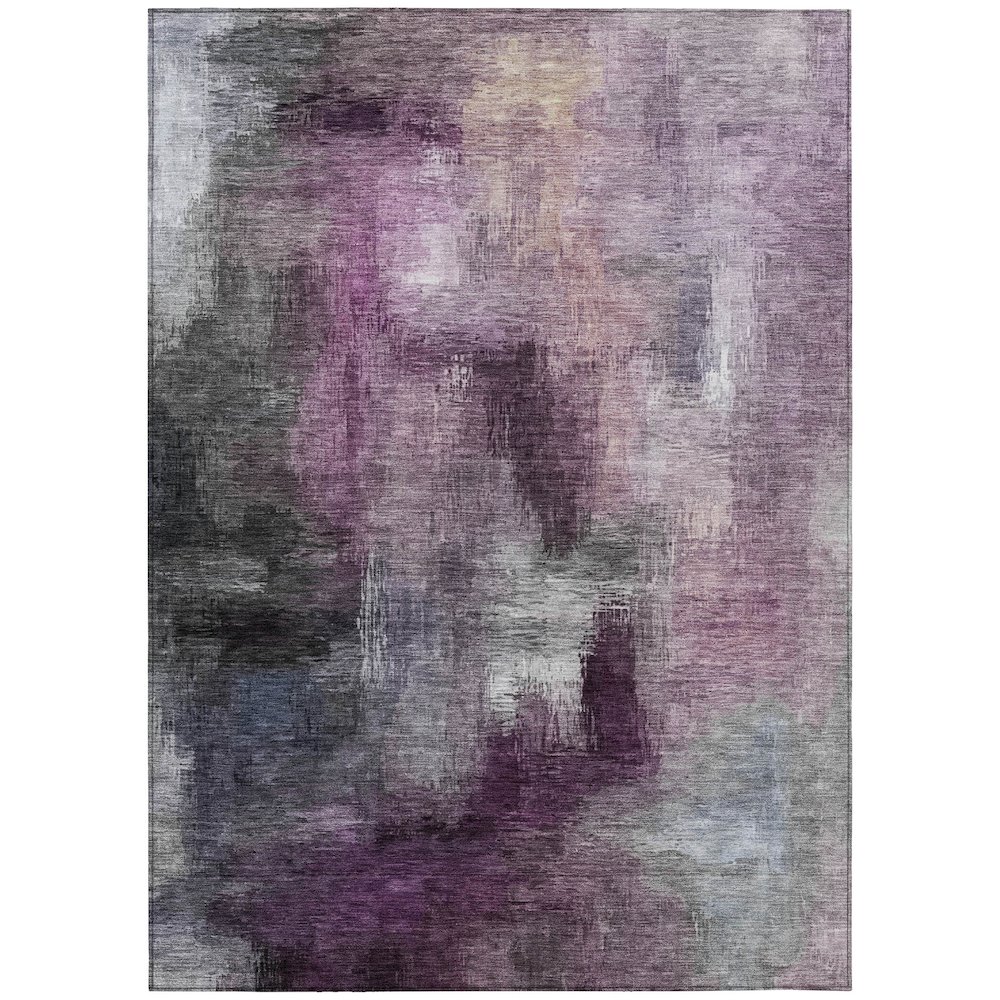 Machine Washable Indoor/Outdoor Chantille ACN2738 Purple 8' x 10' Rug. Picture 1