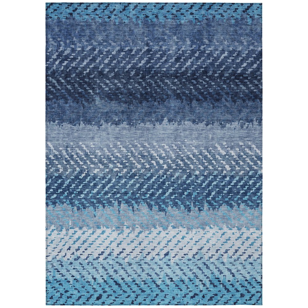 Machine Washable Indoor/Outdoor Chantille ACN2740 Blue 8' x 10' Rug. Picture 1
