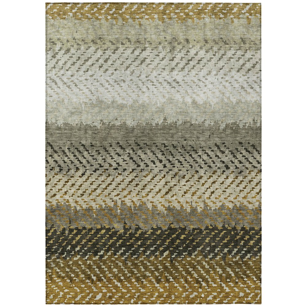 Machine Washable Indoor/Outdoor Chantille ACN2740 Brown 8' x 10' Rug. Picture 1
