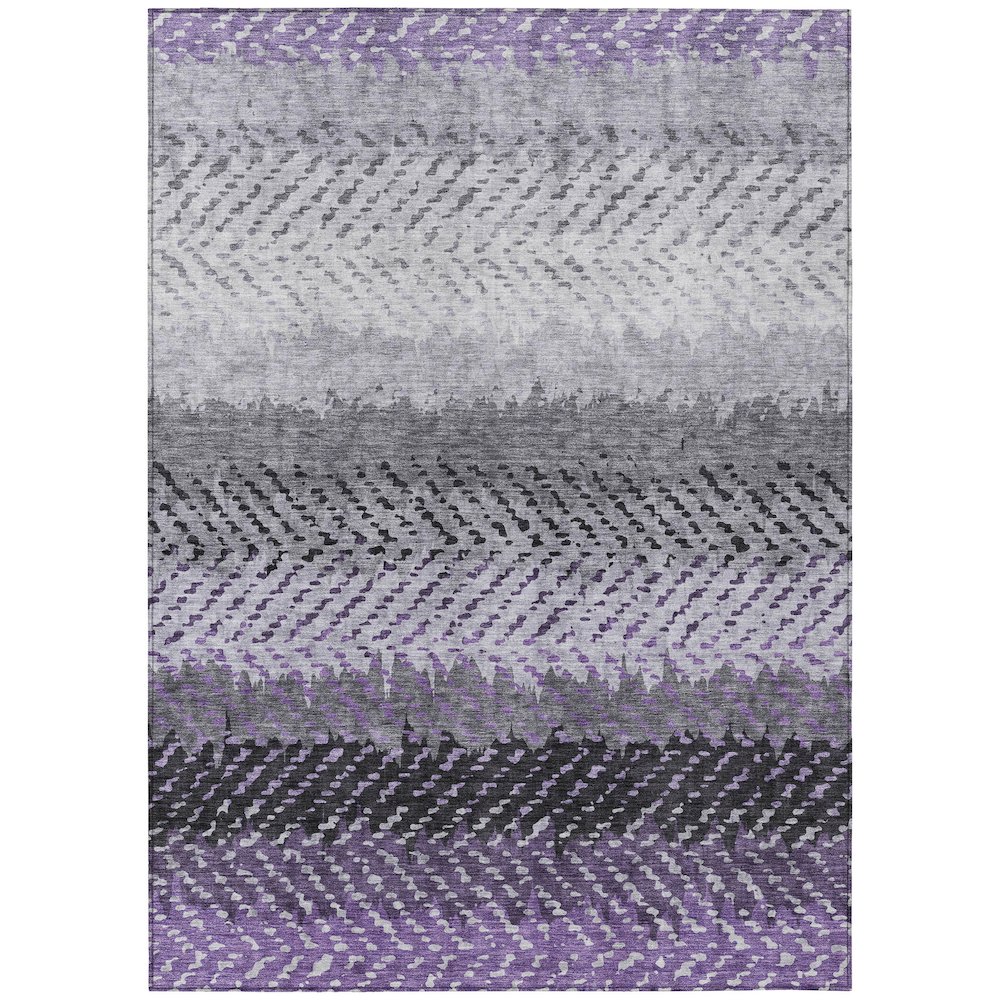 Machine Washable Indoor/Outdoor Chantille ACN2740 Purple 8' x 10' Rug. Picture 1