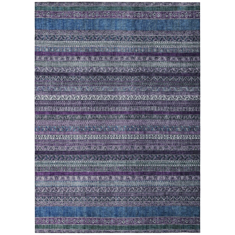 Machine Washable Indoor/Outdoor Chantille ACN2741 Purple 8' x 10' Rug. Picture 1