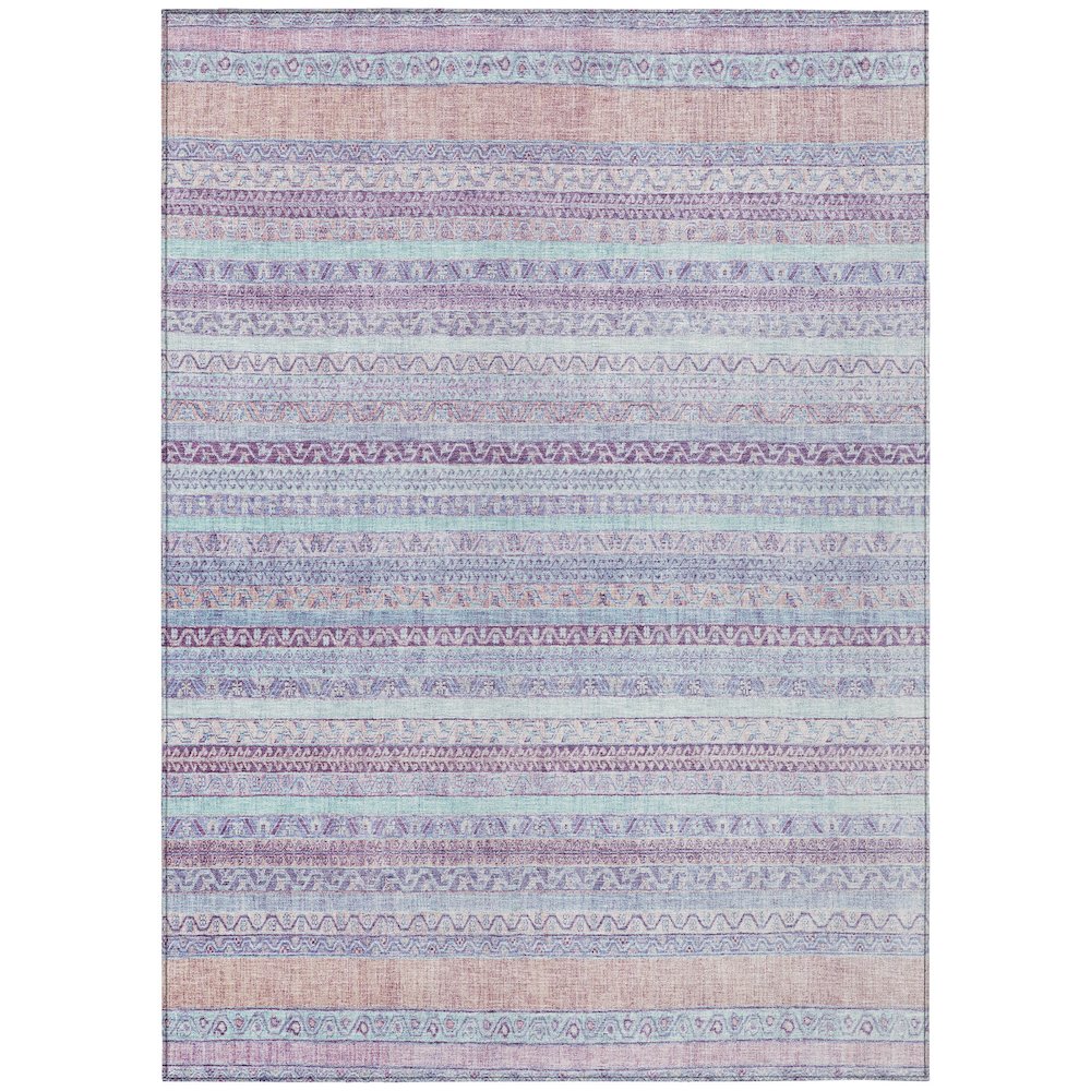 Machine Washable Indoor/Outdoor Chantille ACN2742 Pink 8' x 10' Rug. Picture 1