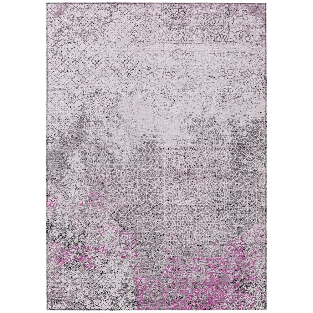 Machine Washable Indoor/Outdoor Chantille ACN2743 Pink 8' x 10' Rug. Picture 1