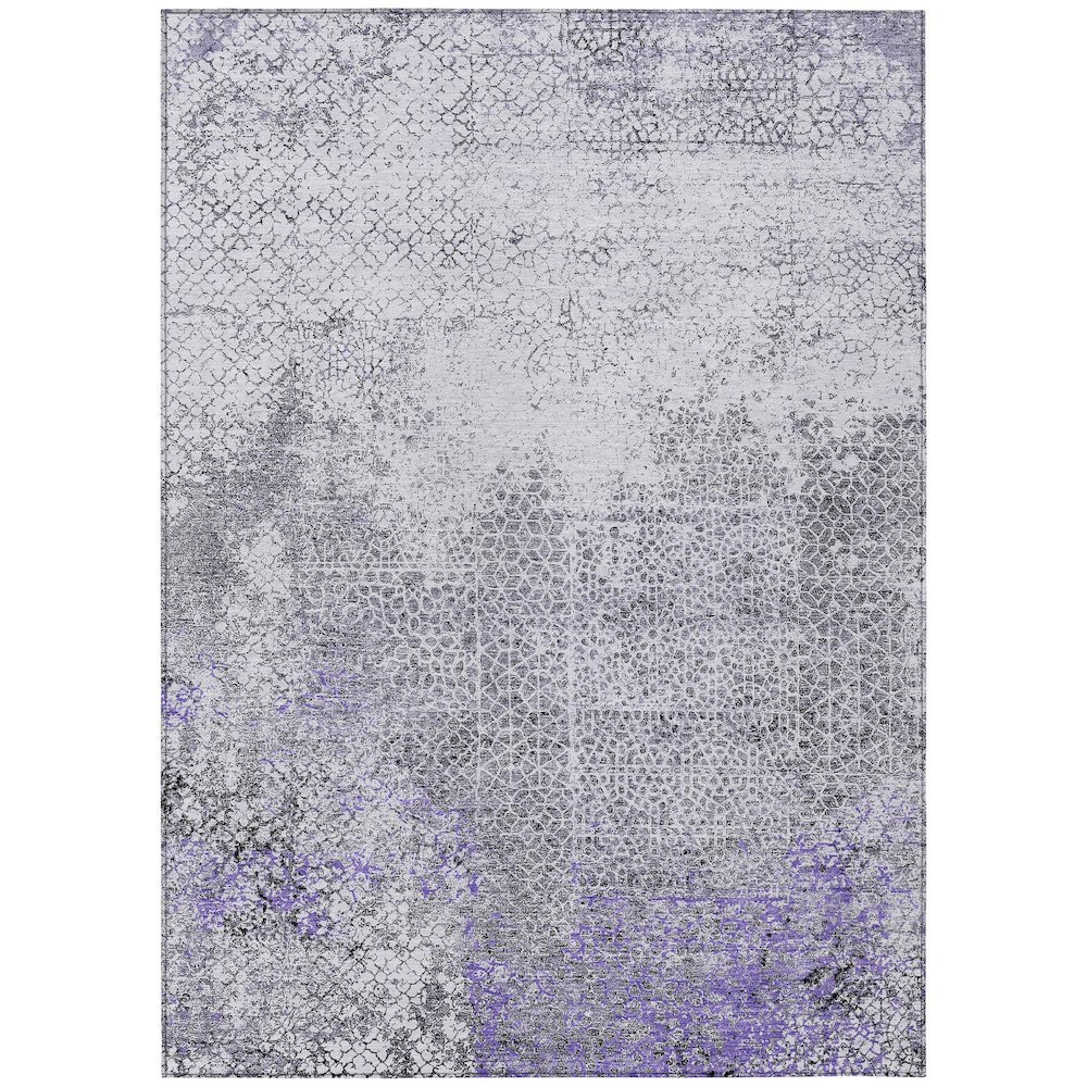 Machine Washable Indoor/Outdoor Chantille ACN2743 Purple 8' x 10' Rug. Picture 1