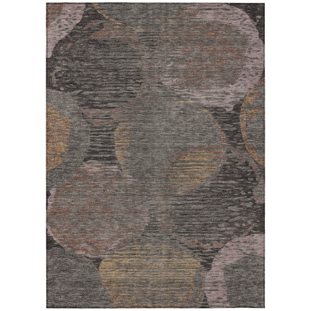 Machine Washable Indoor/Outdoor Chantille ACN2744 Brown 8' x 10' Rug. Picture 1