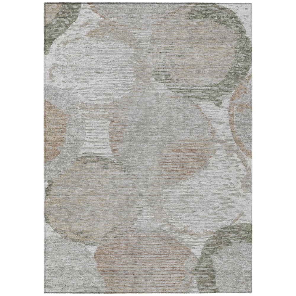 Machine Washable Indoor/Outdoor Chantille ACN2744 Brown 8' x 10' Rug. Picture 1