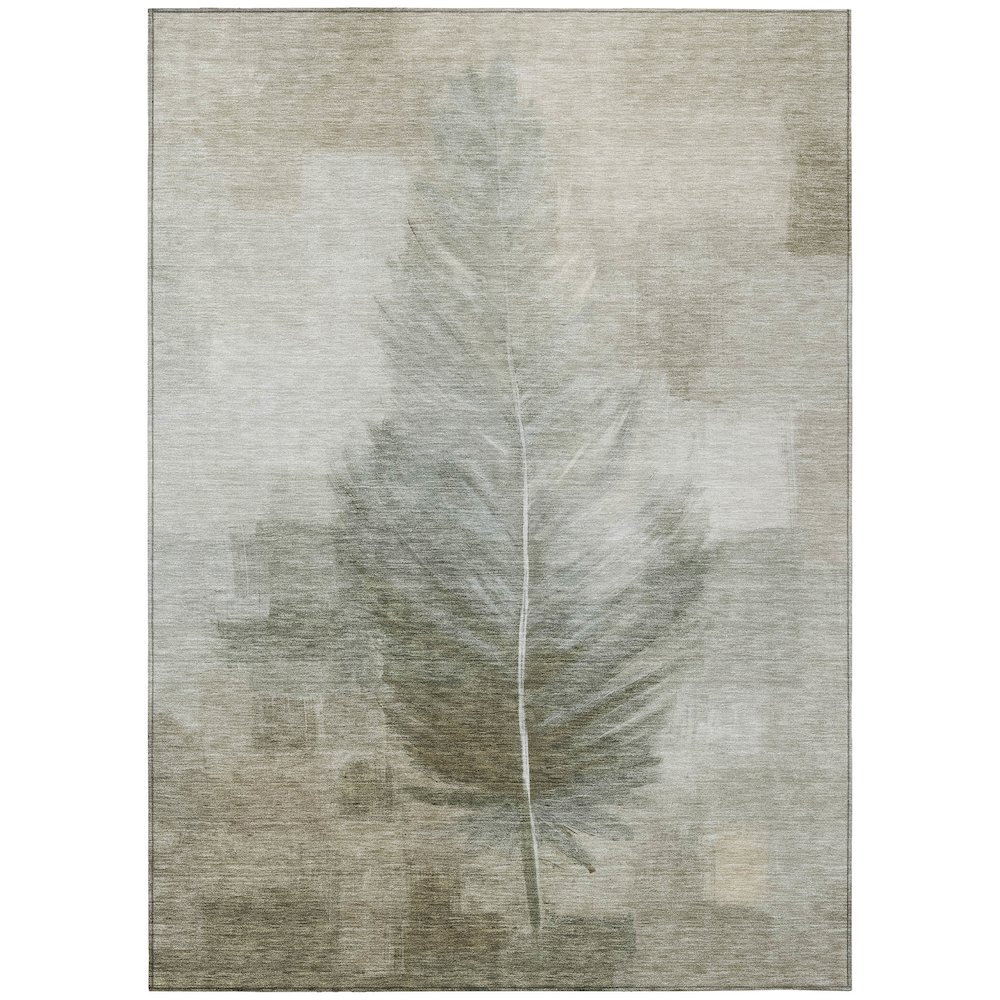 Machine Washable Indoor/Outdoor Chantille ACN2745 Brown 8' x 10' Rug. Picture 1