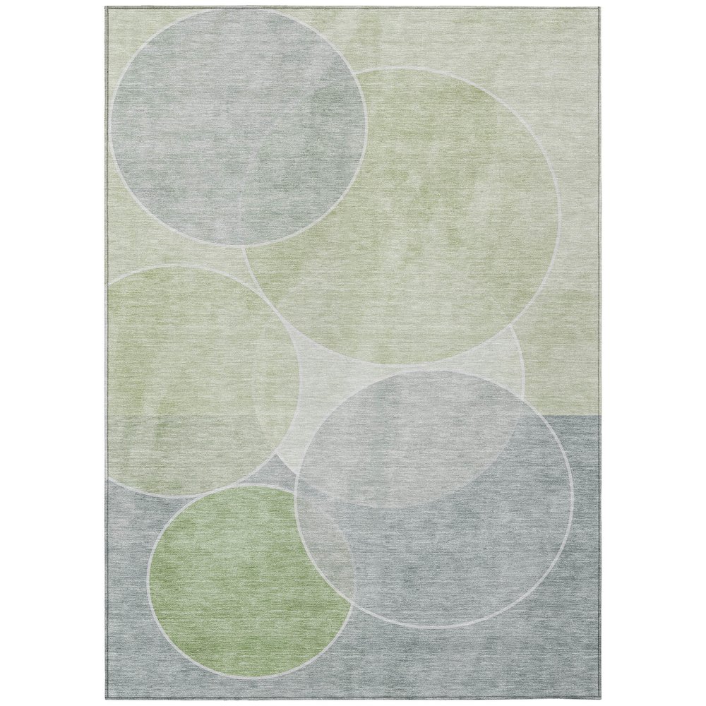 Machine Washable Indoor/Outdoor Chantille ACN2746 Green 8' x 10' Rug. Picture 1
