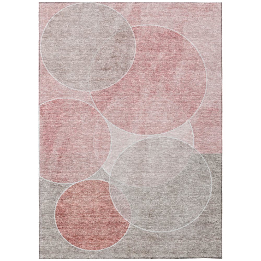 Machine Washable Indoor/Outdoor Chantille ACN2746 Pink 8' x 10' Rug. Picture 1