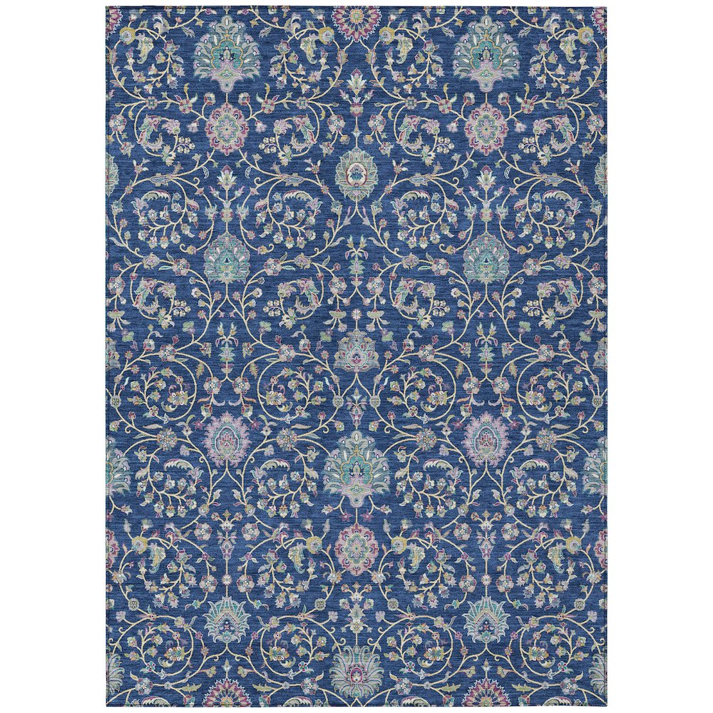 Machine Washable Indoor/Outdoor Chantille ACN2758 Blue 8' x 10' Rug. Picture 1