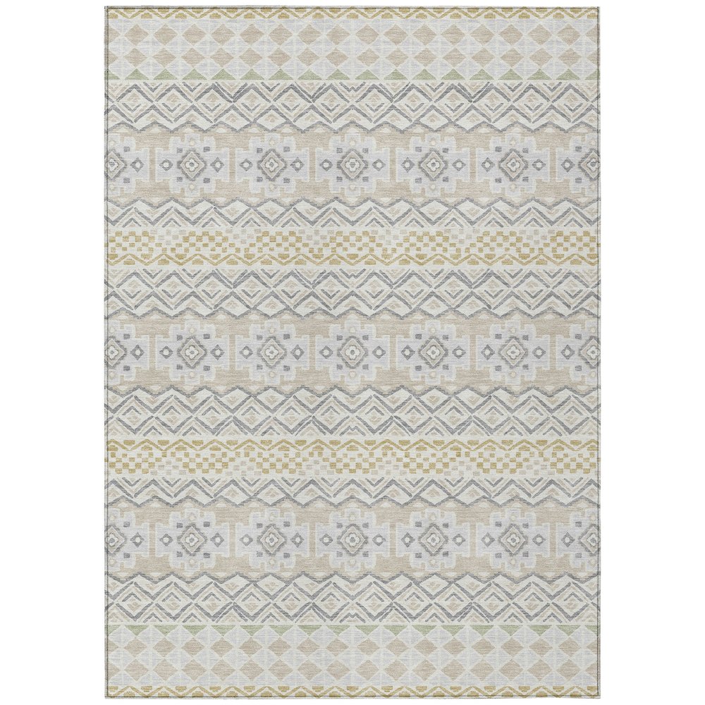 Machine Washable Indoor/Outdoor Chantille ACN2760 Ivory 8' x 10' Rug. Picture 1