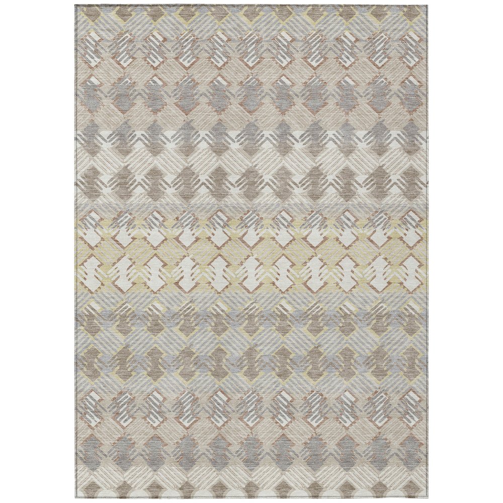 Machine Washable Indoor/Outdoor Chantille ACN2773 Ivory 8' x 10' Rug. Picture 1