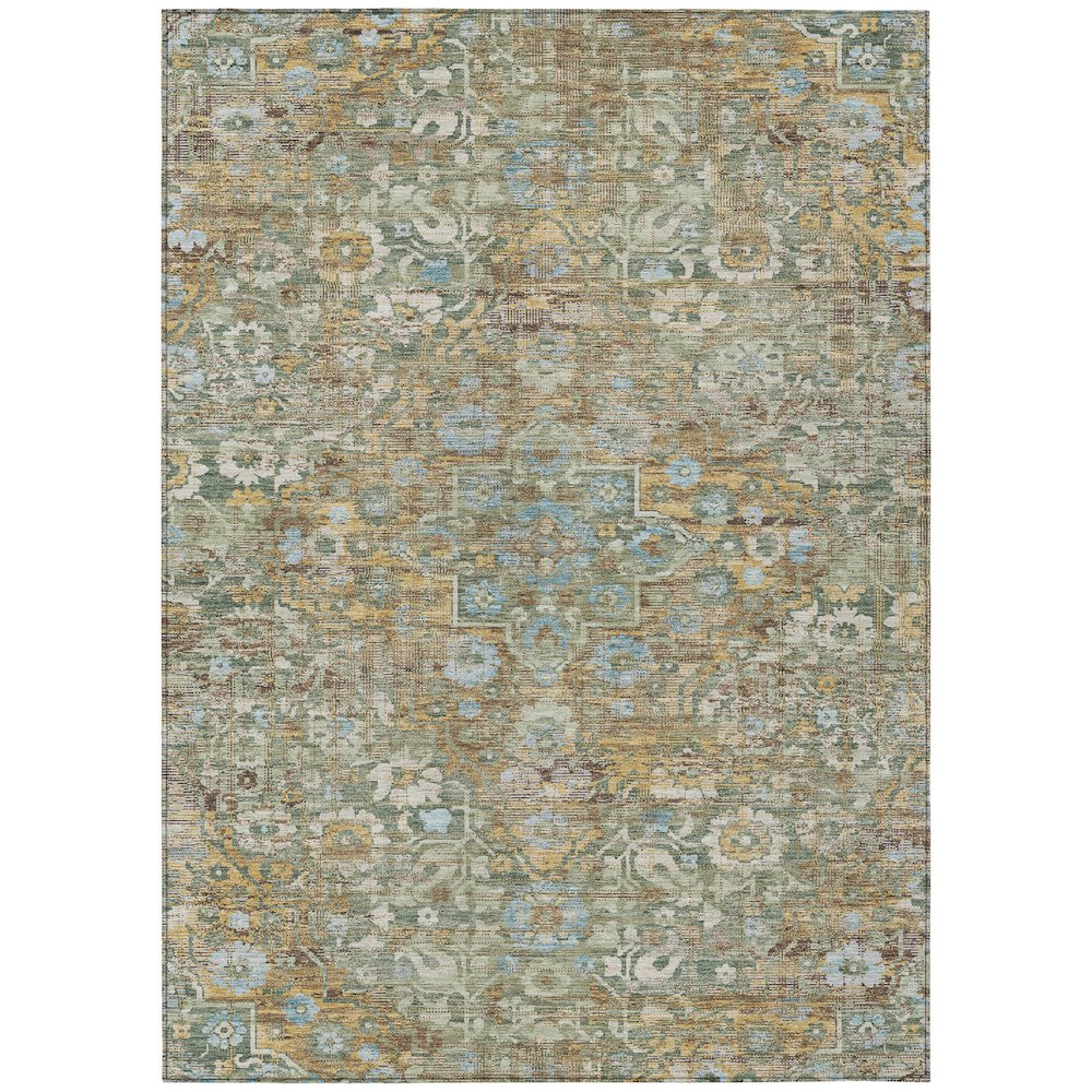 Machine Washable Indoor/Outdoor Chantille ACN2782 Green 8' x 10' Rug. Picture 1