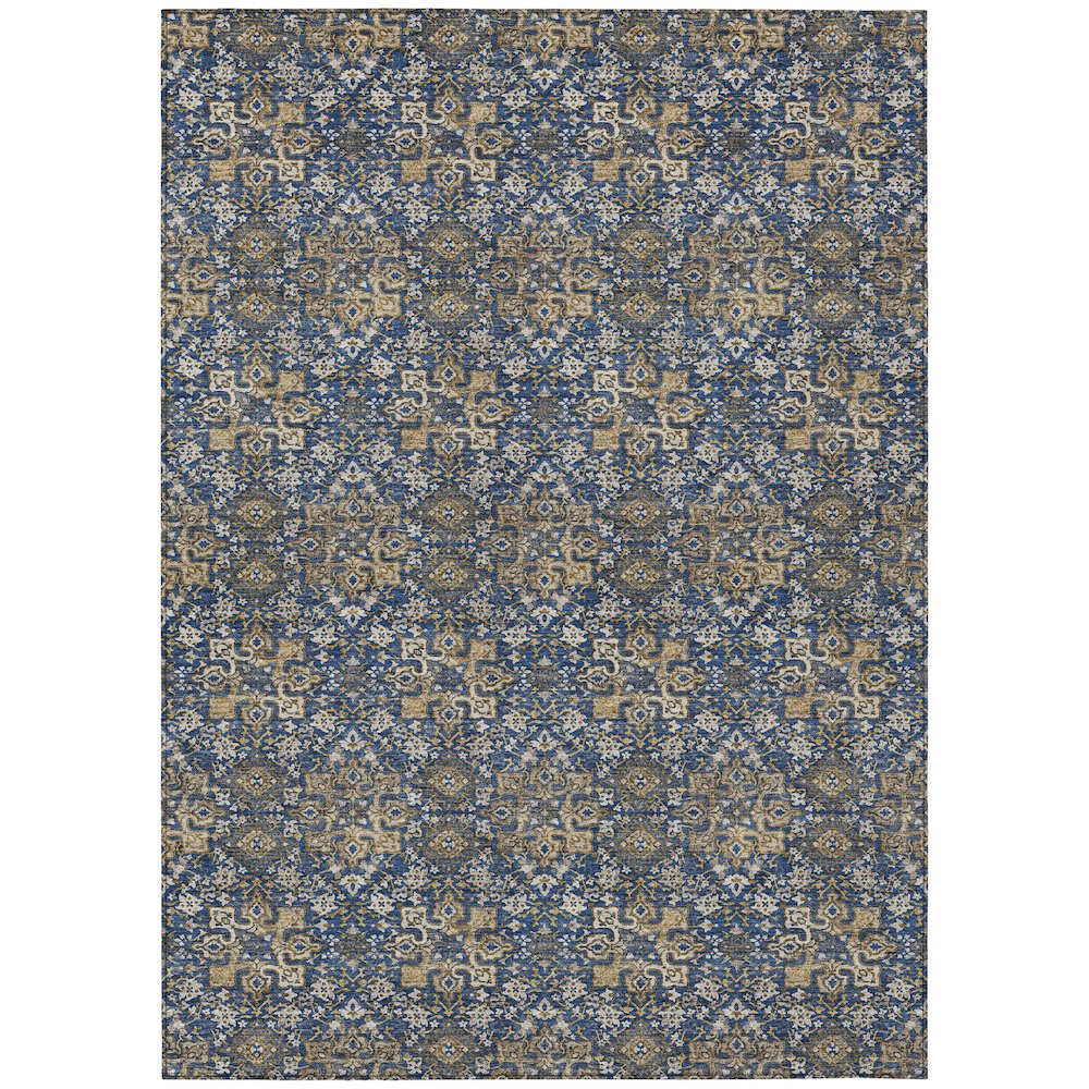Machine Washable Indoor/Outdoor Chantille ACN2783 Blue 8' x 10' Rug. Picture 1