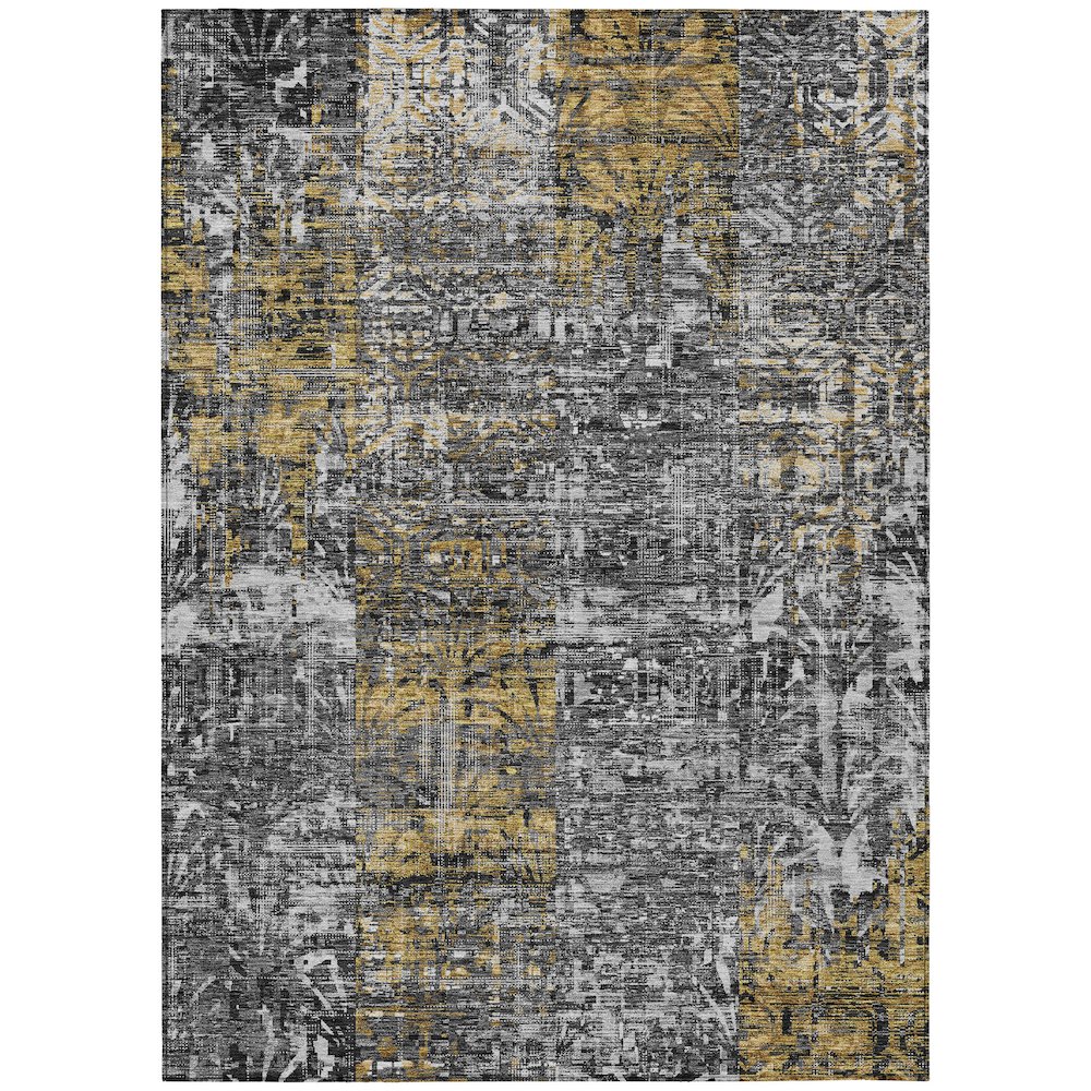 Machine Washable Indoor/Outdoor Chantille ACN2785 Black 8' x 10' Rug. Picture 1