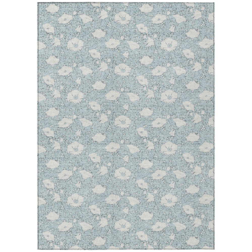 Machine Washable Indoor/Outdoor Chantille ACN2792 Blue 8' x 10' Rug. Picture 1