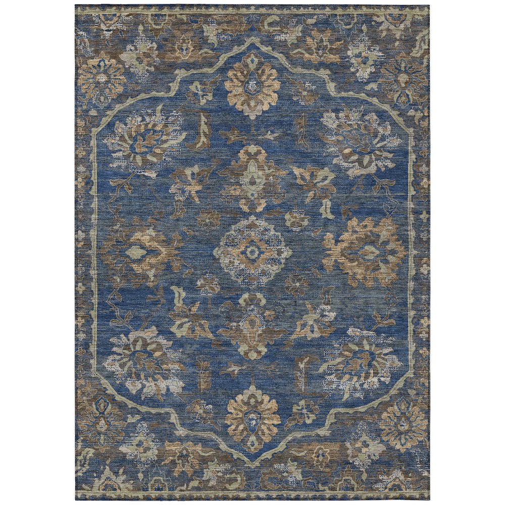 Machine Washable Indoor/Outdoor Chantille ACN2793 Blue 8' x 10' Rug. Picture 1