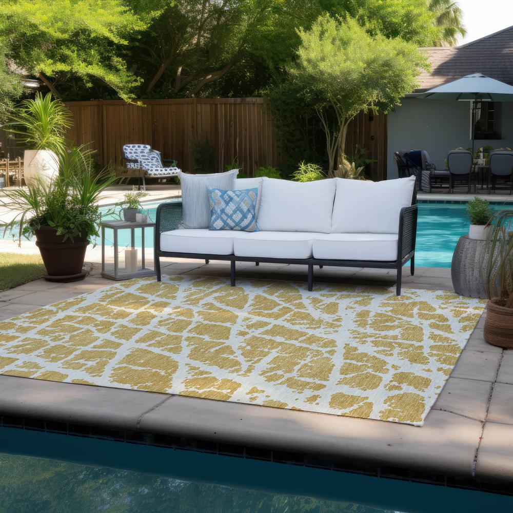 Chantille ACN501 Gold 5' x 7'6" Rug. Picture 8