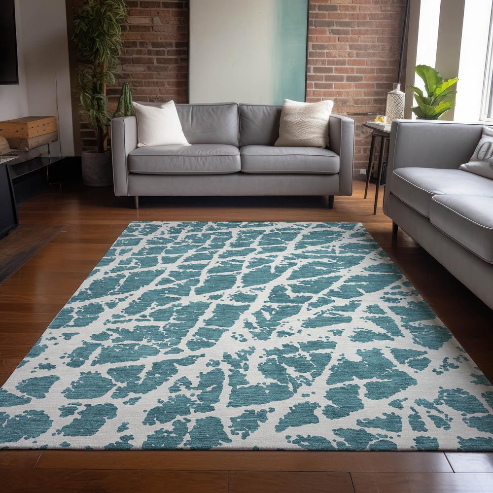 Chantille ACN501 Teal 5' x 7'6" Rug. Picture 6