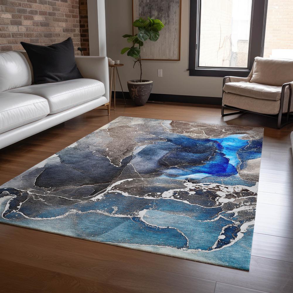 Chantille ACN503 Blue 5' x 7'6" Rug. Picture 6