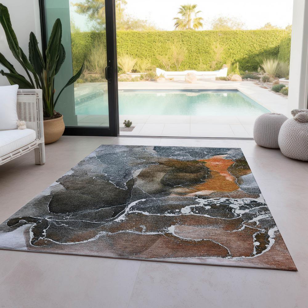 Chantille ACN503 Orange 5' x 7'6" Rug. Picture 8