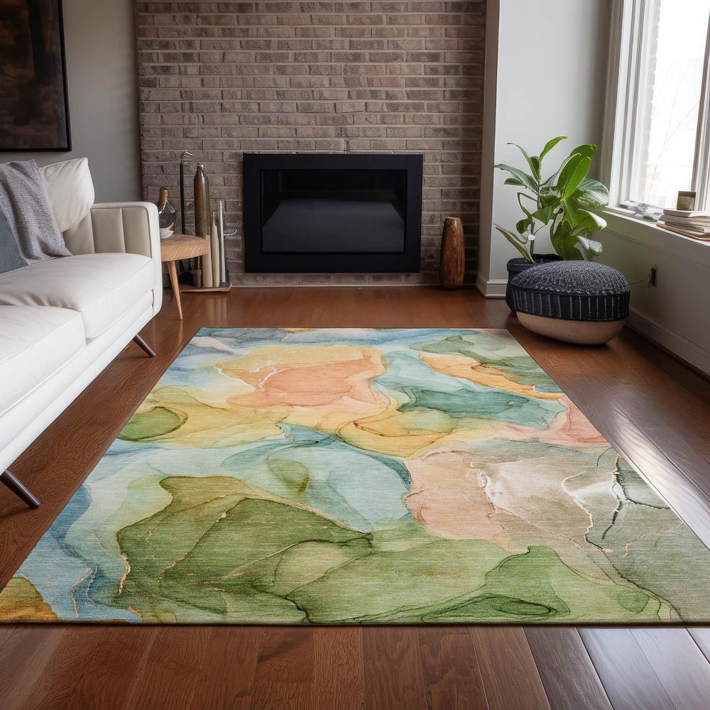Chantille ACN504 Blue 5' x 7'6" Rug. Picture 7