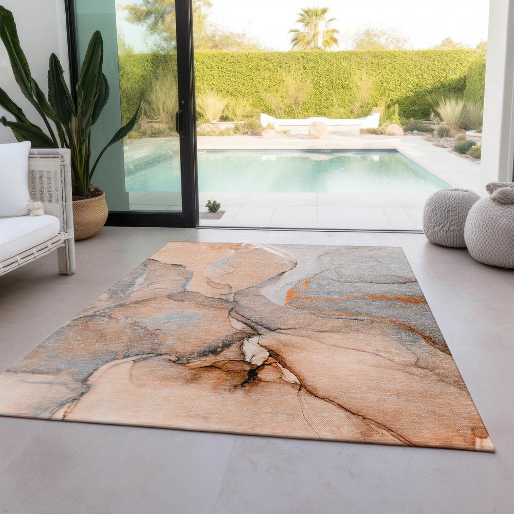 Chantille ACN506 Orange 5' x 7'6" Rug. Picture 7