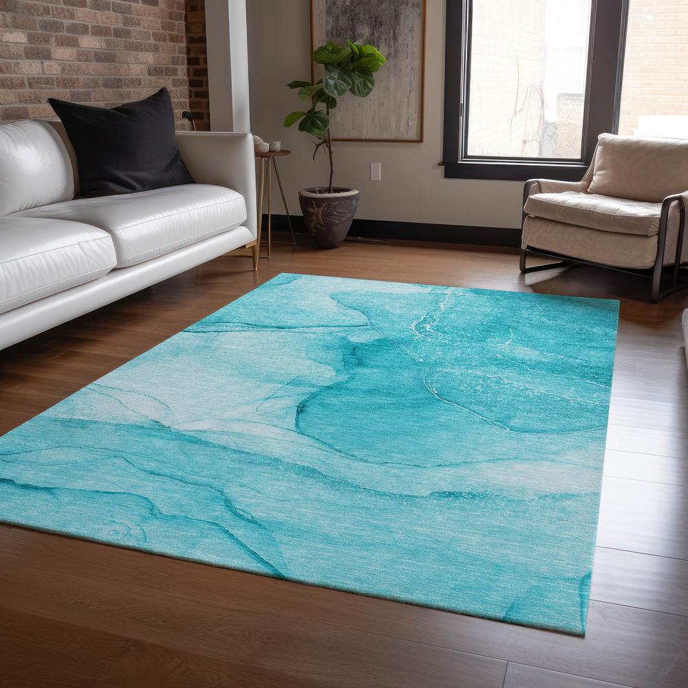 Chantille ACN507 Teal 5' x 7'6" Rug. Picture 7