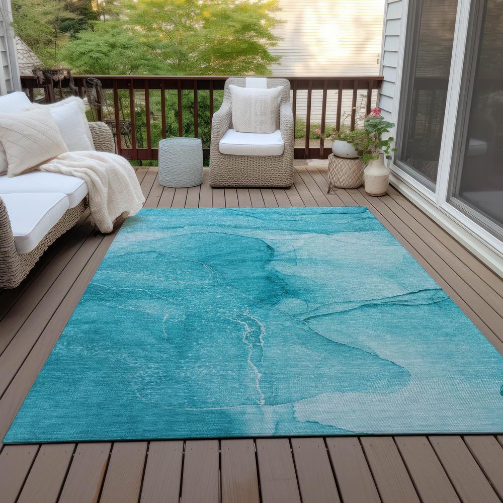 Chantille ACN507 Teal 5' x 7'6" Rug. Picture 10