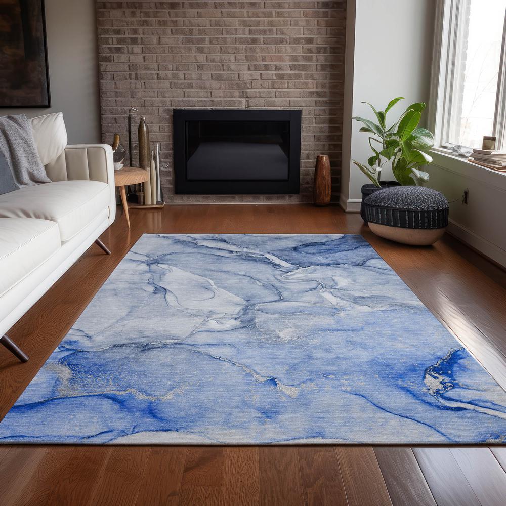 Chantille ACN516 Blue 5' x 7'6" Rug. Picture 7