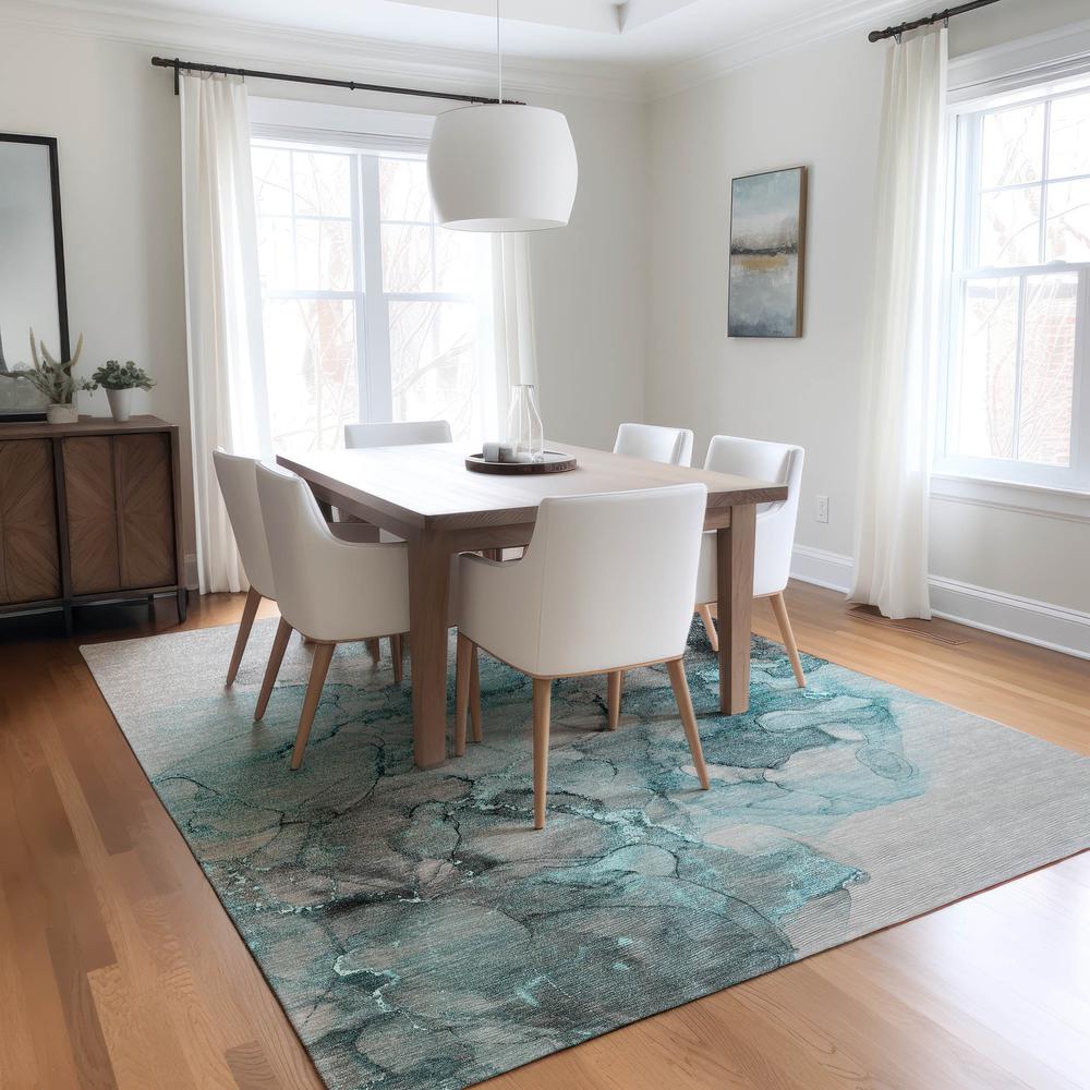 Chantille ACN520 Teal 5' x 7'6" Rug. Picture 6