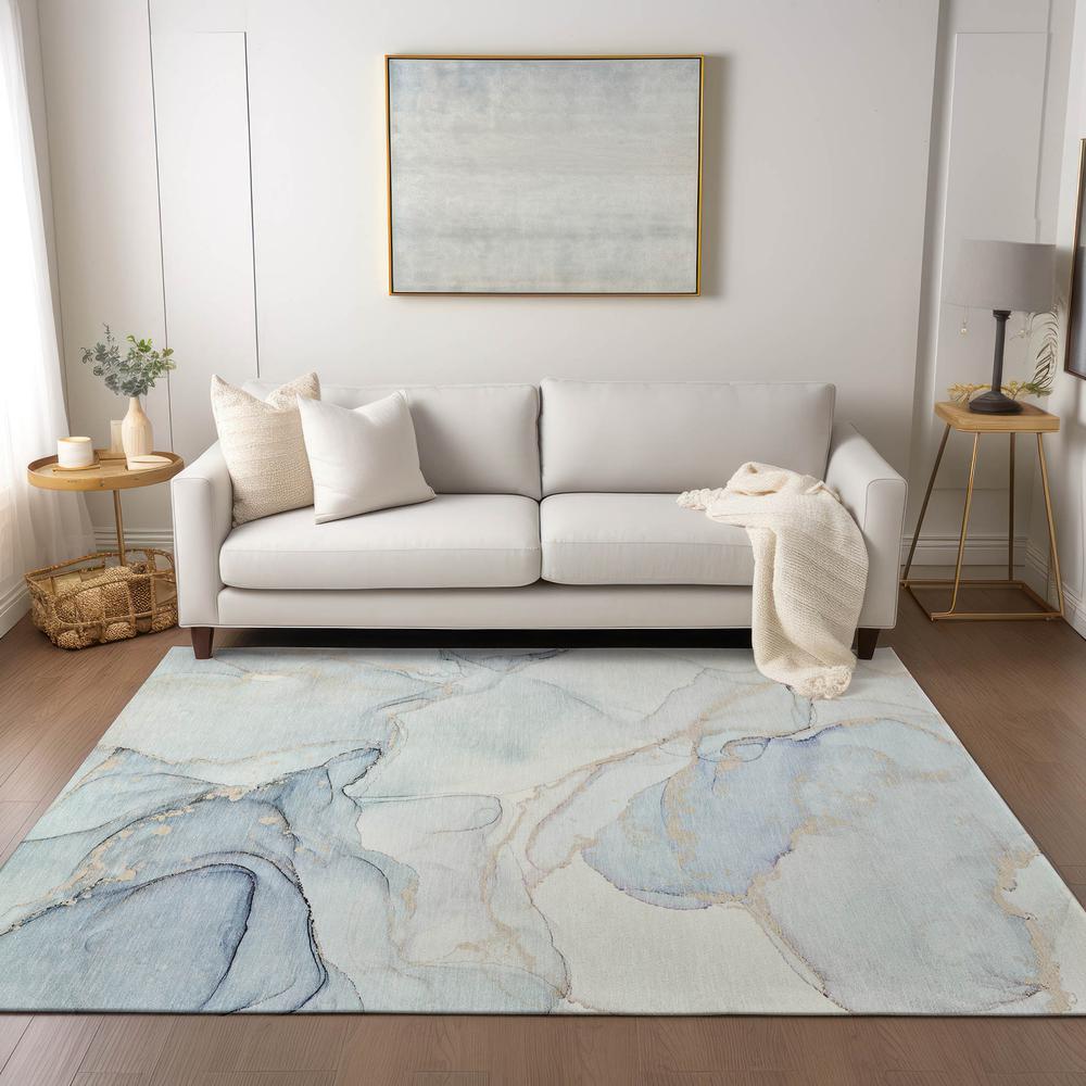 Chantille ACN523 Blue 5' x 7'6" Rug. Picture 6