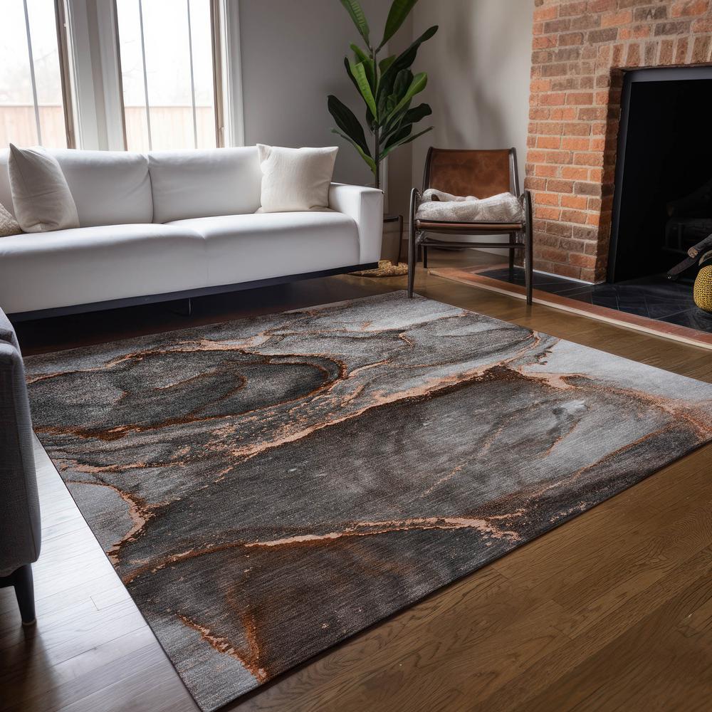 Chantille ACN525 Orange 5' x 7'6" Rug. Picture 7