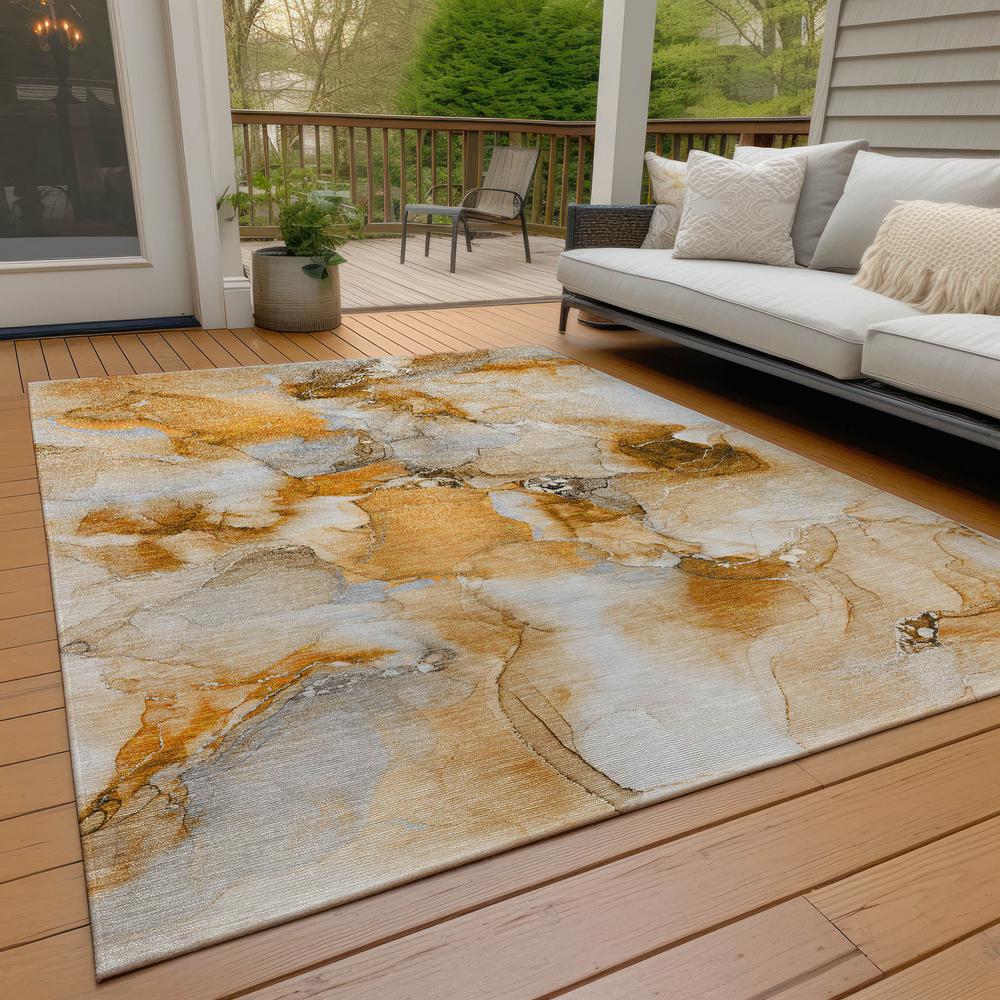 Chantille ACN526 Orange 5' x 7'6" Rug. Picture 9