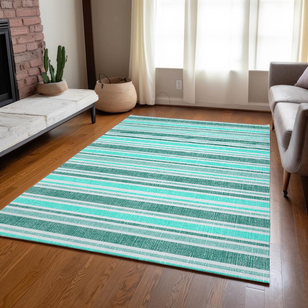 Chantille ACN531 Teal 5' x 7'6" Rug. Picture 7