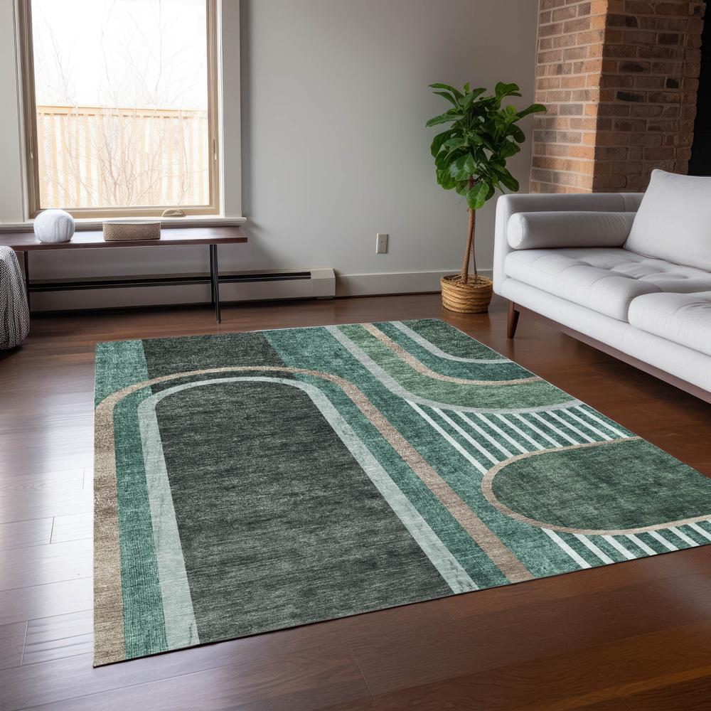 Chantille ACN532 Green 5' x 7'6" Rug. Picture 7