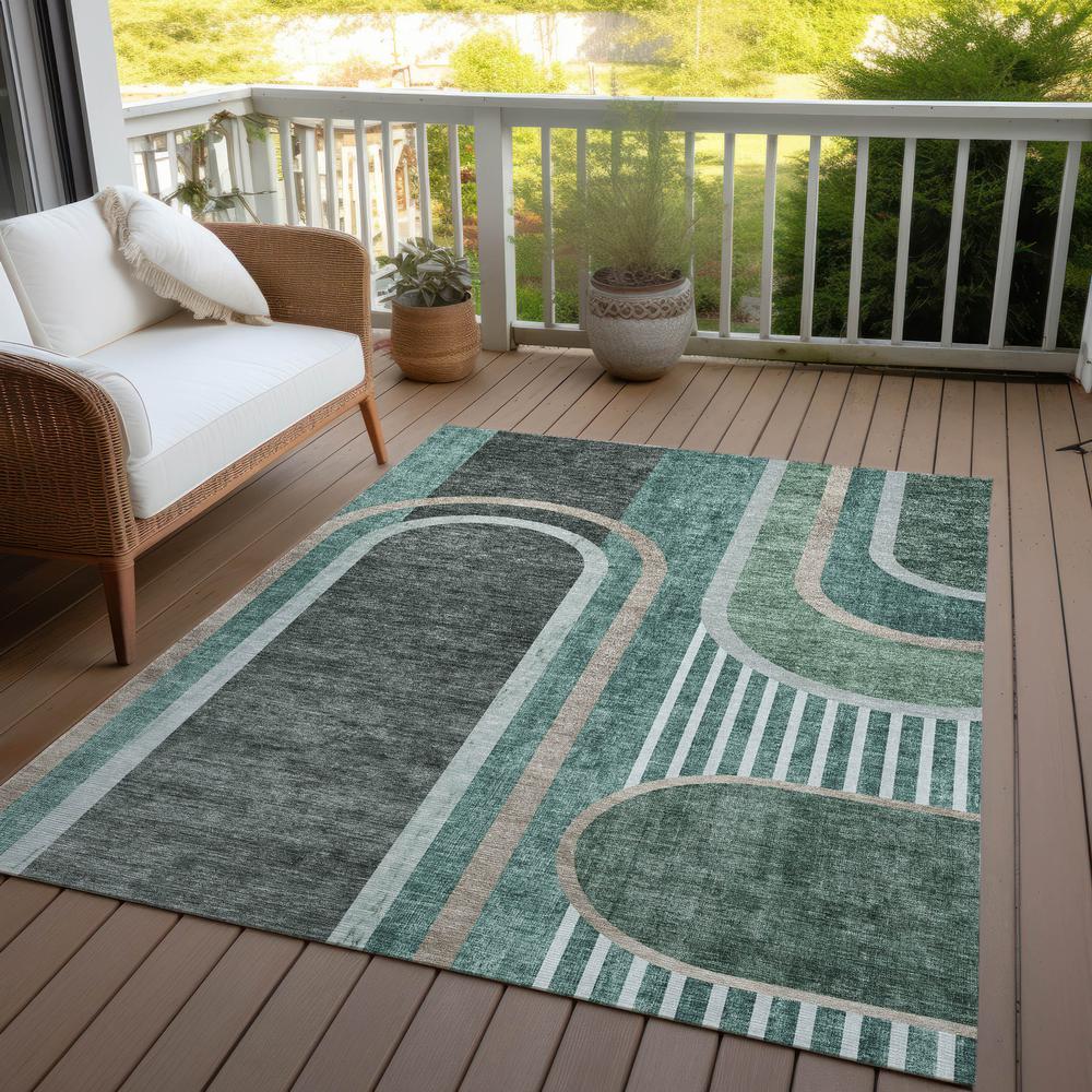 Chantille ACN532 Green 5' x 7'6" Rug. Picture 9