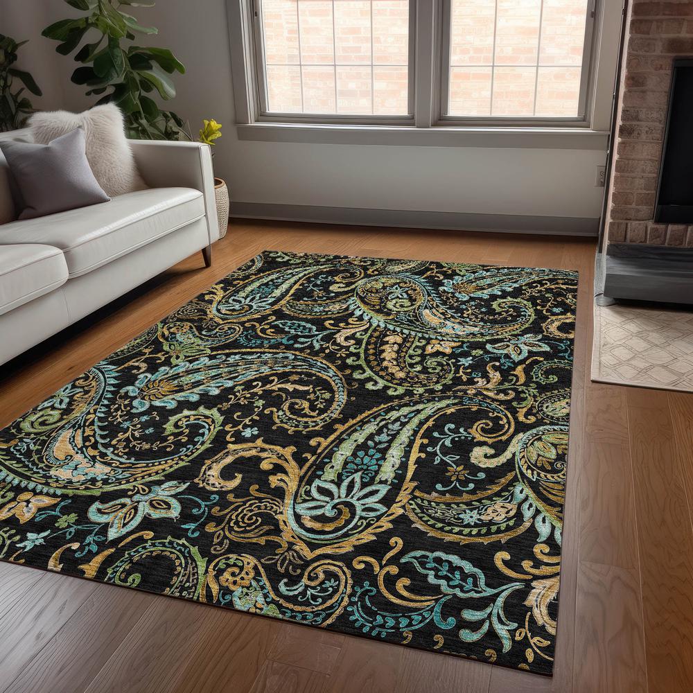 Chantille ACN533 Black 5' x 7'6" Rug. Picture 6